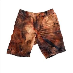 bleached distressed cargo shorts